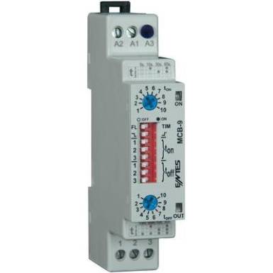 Időrelé 24 V/AC/DC/ 230 V/AC 1 váltó 8 A, ENTES MCB-9 Időrelé 24 V/AC/DC/ 230 V/AC 1 váltó 8 A, ENTES MCB-9