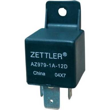 Autós relé, 12 VDC, 80 A/30 VDC, 1120 W, MINI ISO, Zettler Electronics AZ979-1A-12D Autós relé, 12 VDC, 80 A/30 VDC, 1120 W, MINI ISO, Zettler Electronics AZ979-1A-12D