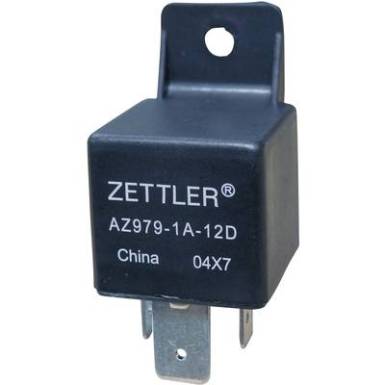 Autós relé, 24 VDC, 80 A/30 VDC, 1120 W, MINI ISO, Zettler Electronics AZ979-1A-24D Autós relé, 24 VDC, 80 A/30 VDC, 1120 W, MINI ISO, Zettler Electronics AZ979-1A-24D