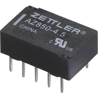 Polarizált miniatűr relé 5 V/DC 2 váltó, 1 A 30 V/DC/125 V/AC, Zettler Electronics AZ850P2-5 Polarizált miniatűr relé 5 V/DC 2 váltó, 1 A 30 V/DC/125 V/AC, Zettler Electronics AZ850P2-5