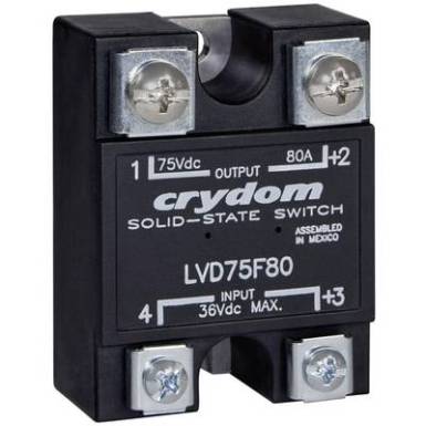 LVD kisfeszültségű szilárdtest relé 100 A 3-75 V/DC, Crydom LVD75D100 LVD kisfeszültségű szilárdtest relé 100 A 3-75 V/DC, Crydom LVD75D100