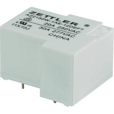 Nagyteljesítményű relé 12 V/DC, 1 záró 30 A 240 V/DC/440 V/AC 900 W/8310 VA, Zettler Electronics AZ2150W-1AE-12DEFT Nagyteljesítményű relé 12 V/DC, 1 záró 30 A 240 V/DC/440 V/AC 900 W/8310 VA, Zettler Electronics AZ2150W-1AE-12DEFT