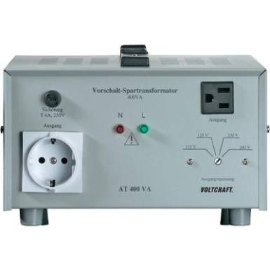 110V/230V Hálózati feszültség átalakító, leválasztó transzformátor 400W Voltcraft AT-400 NV 110V/230V Hálózati feszültség átalakító, leválasztó transzformátor 400W Voltcraft AT-400 NV