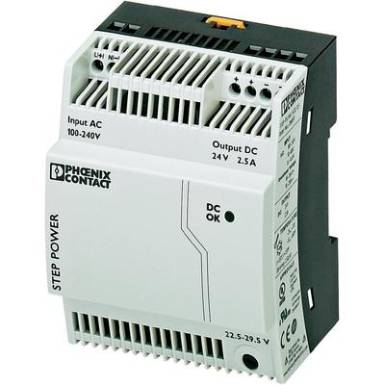 Tápegységek Quint, mini, step a PHOENIX CONTACT-tól Step-PS/1AC/24DC/2.5 Tápegységek Quint, mini, step a PHOENIX CONTACT-tól Step-PS/1AC/24DC/2.5