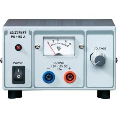 Line&aacute;ris labor t&aacute;pegys&eacute;g 22,5W 1,5-15V 1,5A, Voltcraft PS-1152 A