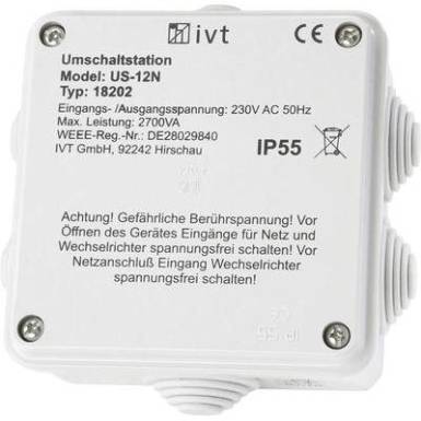 Átkapcsoló állomás, 2760 VA, 230 V/AC, IVT US-12N Átkapcsoló állomás, 2760 VA, 230 V/AC, IVT US-12N