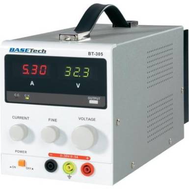 Szabályozható lineáris labortápegység 0-30V/DC 0-5A 150W, Basetech BT-305 Szabályozható lineáris labortápegység 0-30V/DC 0-5A 150W, Basetech BT-305