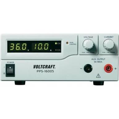 Programozható labortápegység 1-36V/DC / 0-10A 360W Voltcarft PPS-16005 Programozható labortápegység 1-36V/DC / 0-10A 360W Voltcarft PPS-16005