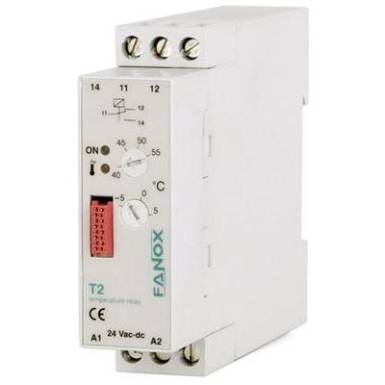 Hőmérséklet felügyelő relé, Fanox T2-24 VAC/DC Hőmérséklet felügyelő relé, Fanox T2-24 VAC/DC