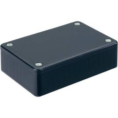 Euro doboz bordákkal ABS fekete 85X56X25 mm Euro doboz bordákkal ABS fekete 85X56X25 mm