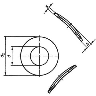 Toolcraft rozsdamentes feszítőalátét M2,5, DIN 137 V2A, 100 db Toolcraft rozsdamentes feszítőalátét M2,5, DIN 137 V2A, 100 db