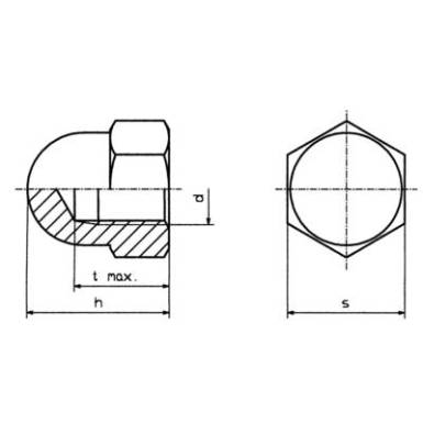 Toolcraft poliamid hatlapú kalapos anya M4, DIN 1587, 10 db Toolcraft poliamid hatlapú kalapos anya M4, DIN 1587, 10 db