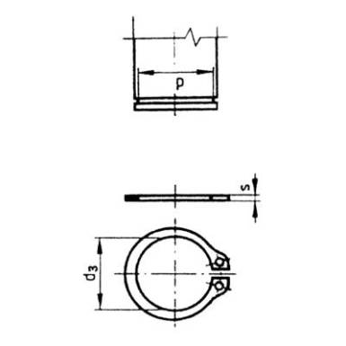 Toolcraft horganyzott acél biztosító gyűrű (seeger), 9 mm, DIN 471, 100 db Toolcraft horganyzott acél biztosító gyűrű (seeger), 9 mm, DIN 471, 100 db