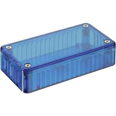 Átlátszó kék polikarbonát ház 120x65x40 mm Átlátszó kék polikarbonát ház 120x65x40 mm