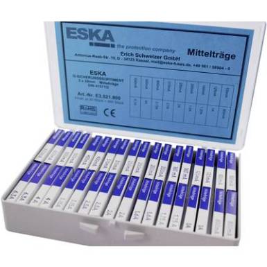 ESKA G-biztosíték szortiment, 5 x 20 mm Középlomha -mT-Tartalma 360 db. ESKA G-biztosíték szortiment, 5 x 20 mm Középlomha -mT-Tartalma 360 db.