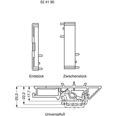 Köztes darab 22.5 MM Köztes darab 22.5 MM