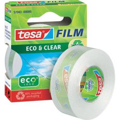 Ragasztószalag Tesa Film Eco & Clear/57043-00000-00 33 m x 19 mm, tartalom: 1 tekercs Ragasztószalag Tesa Film Eco & Clear/57043-00000-00 33 m x 19 mm, tartalom: 1 tekercs