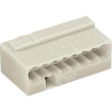 Mikró vezetékösszekötő 8 vezetékes, 0,6 - 0,8 mm² 6A, szürke, 1 db, WAGO 243-308 Mikró vezetékösszekötő 8 vezetékes, 0,6 - 0,8 mm² 6A, szürke, 1 db, WAGO 243-308