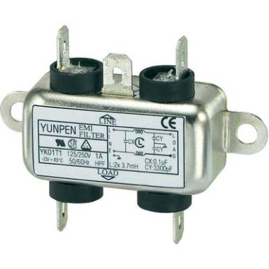 Yunpen Hálózati szűrő 250 V/AC YK01T1 2 x 3.7 mH 250 V/AC 1 A Yunpen Hálózati szűrő 250 V/AC YK01T1 2 x 3.7 mH 250 V/AC 1 A