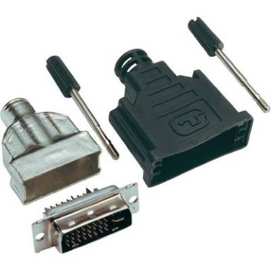 DVI csatlakozó dugó, egyenes pólusszám: 29 ezüst BKL Electronic 908002 1 db DVI csatlakozó dugó, egyenes pólusszám: 29 ezüst BKL Electronic 908002 1 db