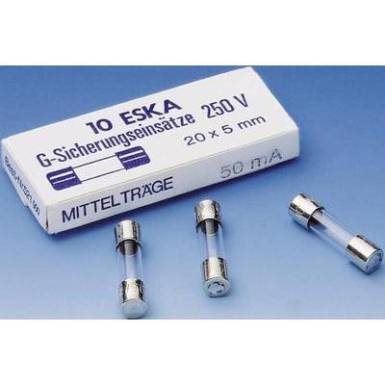 Üvegcsöves biztosíték oltóanyaggal 5 x 20 mm, 0,05 A, 250 V, mT, 10 db, ESKA 521.004 0,05A Üvegcsöves biztosíték oltóanyaggal 5 x 20 mm, 0,05 A, 250 V, mT, 10 db, ESKA 521.004 0,05A