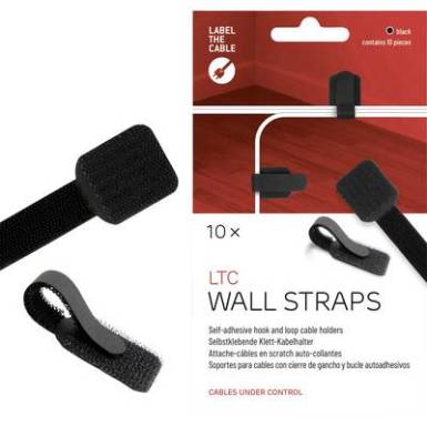 Tépőzár kábelkötegelő, bolyhos és horgos fél (H x Sz) 90 mm x 29 mm, fekete, 10 db, Label the Cable 3110 Tépőzár kábelkötegelő, bolyhos és horgos fél (H x Sz) 90 mm x 29 mm, fekete, 10 db, Label the Cable 3110