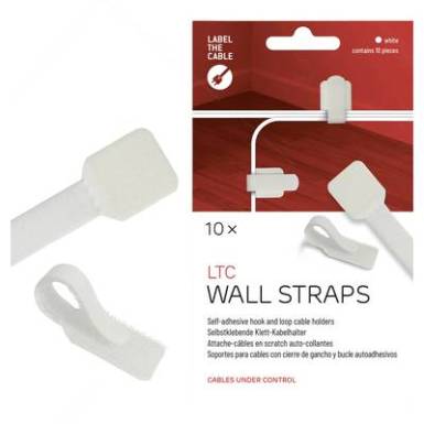Tépőzár kábelkötegelő, bolyhos és horgos fél (H x Sz) 90 mm x 29 mm, fehér, 10 db, Label the Cable 3120 Tépőzár kábelkötegelő, bolyhos és horgos fél (H x Sz) 90 mm x 29 mm, fehér, 10 db, Label the Cable 3120
