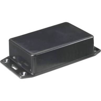 Hammond Electronics Euro műanyag műszerház peremmel, 160x80x50 mm, fekete, 1591DFLBK Hammond Electronics Euro műanyag műszerház peremmel, 160x80x50 mm, fekete, 1591DFLBK
