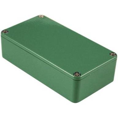 Hammond Electronics alu műszerház, IP54, 145x121x39 mm, zöld, 1590XXGR Hammond Electronics alu műszerház, IP54, 145x121x39 mm, zöld, 1590XXGR