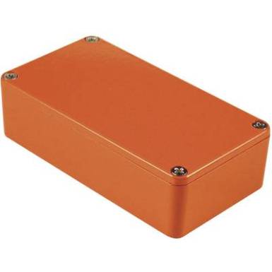 Hammond Electronics alu műszerh&aacute;z, IP54, 145x121x39 mm, narancs, 1590XXOR