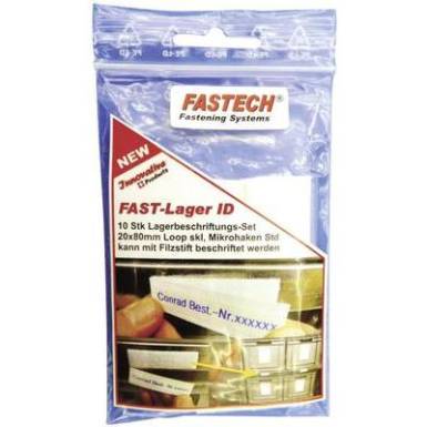 Öntapadó tépőzár, fehér, 10 db, Fastech 610-010-Bag Öntapadó tépőzár, fehér, 10 db, Fastech 610-010-Bag