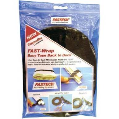 Tépőzár kerti használatra, 10 m x 16 mm, fekete, Fastech 701-322 Bag Tépőzár kerti használatra, 10 m x 16 mm, fekete, Fastech 701-322 Bag