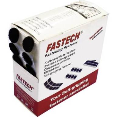Tépőzáras pontok, (Ø) 20 mm, fekete, 230 db, Fastech B20COIN999905 Tépőzáras pontok, (Ø) 20 mm, fekete, 230 db, Fastech B20COIN999905