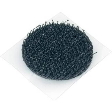 Öntapadós tépőzár, korong (kötő rész) Ø 19 mm, fekete, 1 db, Fastech Öntapadós tépőzár, korong (kötő rész) Ø 19 mm, fekete, 1 db, Fastech