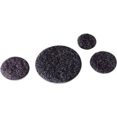 Öntapadós tépőzár, korong (kötő rész) Ø 25 mm, fekete, 1 db, Fastech Öntapadós tépőzár, korong (kötő rész) Ø 25 mm, fekete, 1 db, Fastech