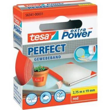 Sz&ouml;vetbet&eacute;tes ragaszt&oacute;szalag, piros 2,75 m x 19 mm, tesa&reg; extra Power