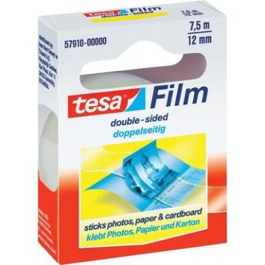 Kétoldalas ragasztószalag, 7,5 m X 12 mm TESA Tesafilm® Kétoldalas ragasztószalag, 7,5 m X 12 mm TESA Tesafilm®