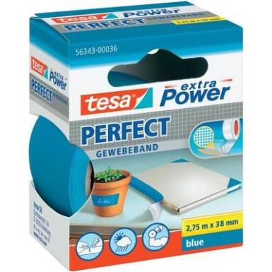 Sz&ouml;vetbet&eacute;tes ragaszt&oacute;szalag, k&eacute;k, 2,75 m x 38 mm, tesa&reg; extra Power