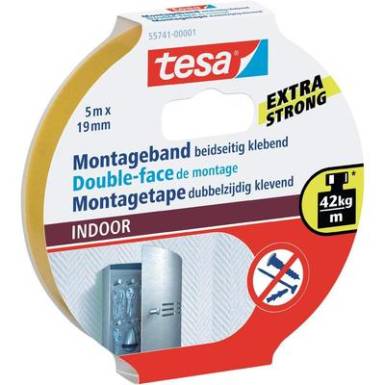 Kétoldalas ragasztószalag beltérre, 5m:19mm, TESA® Kétoldalas ragasztószalag beltérre, 5m:19mm, TESA®