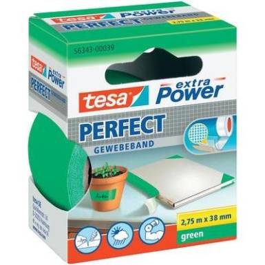 Szövetbetétes ragasztószalag, zöld, 2,75 m x 38 mm, tesa® extra Power Szövetbetétes ragasztószalag, zöld, 2,75 m x 38 mm, tesa® extra Power