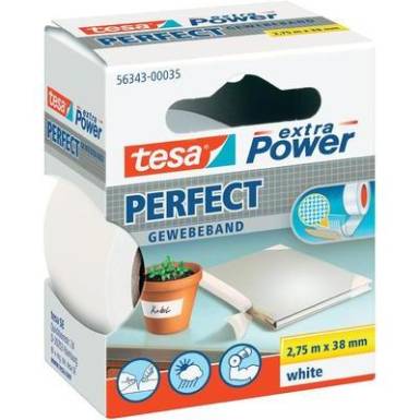 Sz&ouml;vetbet&eacute;tes ragaszt&oacute;szalag, feh&eacute;r, 2,75 m x 38 mm, tesa&reg; extra Power