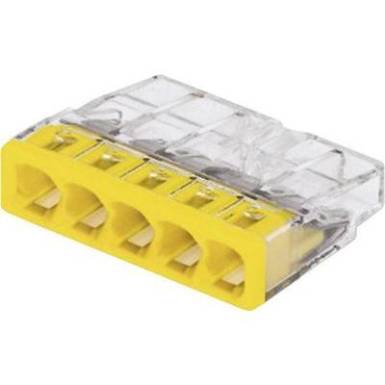 Sorkapocs, 5 pólus, 0,5-2,5 mm², sárga (átlátszó) WAGO COMPACT CONNECTOR Sorkapocs, 5 pólus, 0,5-2,5 mm², sárga (átlátszó) WAGO COMPACT CONNECTOR