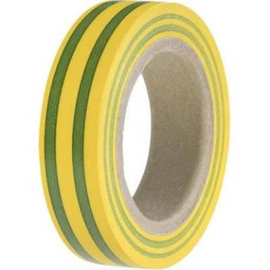 PVC szigetelőszalag, (H x Sz) 10 m x 15 mm, zöld/Sárga PVC HelaTape Flex 15 HellermannTyton, tartalom: 1 tekercs PVC szigetelőszalag, (H x Sz) 10 m x 15 mm, zöld/Sárga PVC HelaTape Flex 15 HellermannTyton, tartalom: 1 tekercs