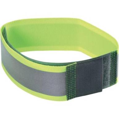 F&eacute;nyvisszaverő biztons&aacute;gi t&eacute;pőz&aacute;r, 430 mm x 38 mm, neon s&aacute;rga