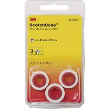 Kábeljelölő utántölthető tekercsek, Scotchcode™ Szám 3 80-6114-2796-6 Fehér, Fekete 3M Tartalom: 3 tekercs Kábeljelölő utántölthető tekercsek, Scotchcode™ Szám 3 80-6114-2796-6 Fehér, Fekete 3M Tartalom: 3 tekercs