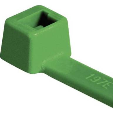 HellermannTyton k&aacute;belk&ouml;t&ouml;ző belső fogazattal, 150x3,5 mm, z&ouml;ld, 100 db, T30R-PA66-GN