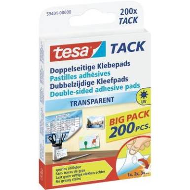 Kétoldalas ragasztó párnák Tesa Tack® Doublesided Adhesive Pads Big Pack 200 db TESA 59401 Kétoldalas ragasztó párnák Tesa Tack® Doublesided Adhesive Pads Big Pack 200 db TESA 59401