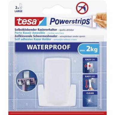 V&iacute;zhatlan ragaszt&aacute;s&uacute; tart&oacute; Tesa Powerstrips&reg; Razor Holder Plastic TESA 59703