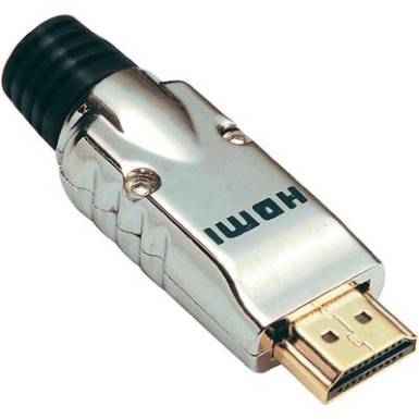HDMI csatlakozó dugó, egyenes pólusszám: 19 ezüst BKL Electronic 905002 1 db HDMI csatlakozó dugó, egyenes pólusszám: 19 ezüst BKL Electronic 905002 1 db