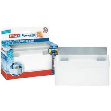 Fali tartó , fehér, fém, Tesa Powerstrips Waterproof 59711 Fali tartó , fehér, fém, Tesa Powerstrips Waterproof 59711